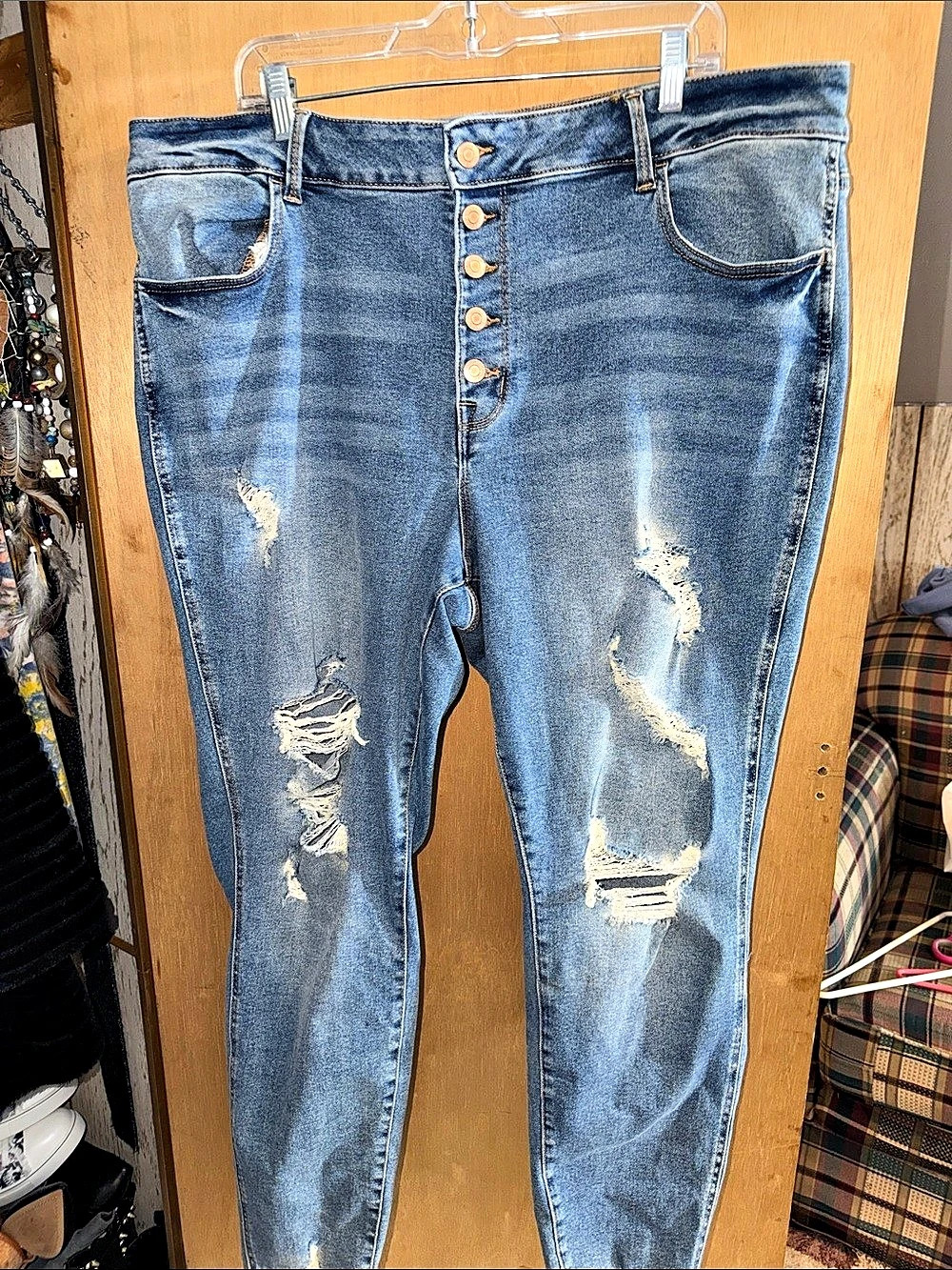 Maurices m jeans by maurices high rise distressed skinny jeans Waist 22W